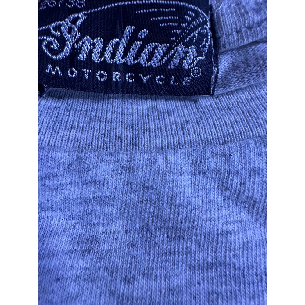 Indian Motorcycle Mens Heather Grey Graphic T-Shirt Short Sleeve Vintage Logo XL - Picture 4 of 6